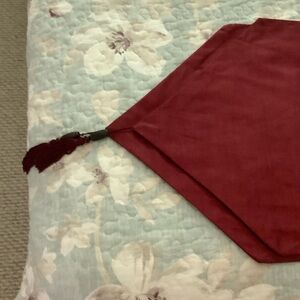 Burgundy Table Runner with Tassel